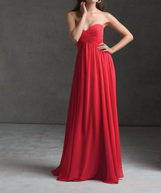 Morilee - Strapless Flowy Maxi Dress
