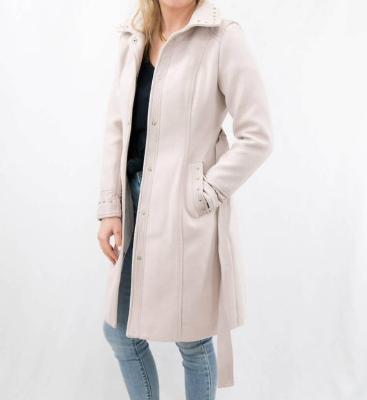 Coalition La - Vegan Wool Classic Stud Detail Coat