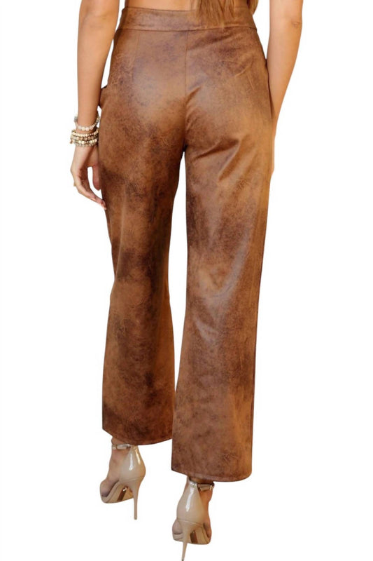 Venti6 - Rossana Stonewash Suede Pants