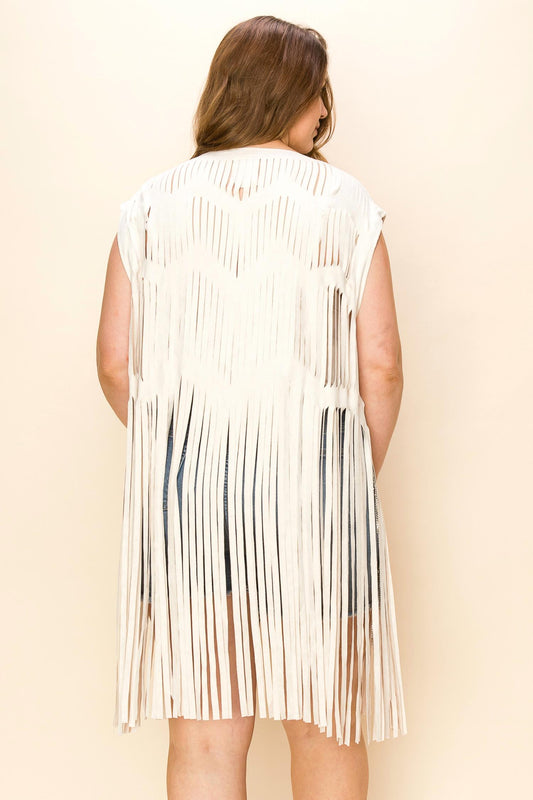 Vocal Apparel - Fringe & Stone Vest - Plus