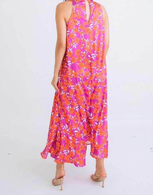Karlie - FLORAL MOCK HALTER MAXI DRESS