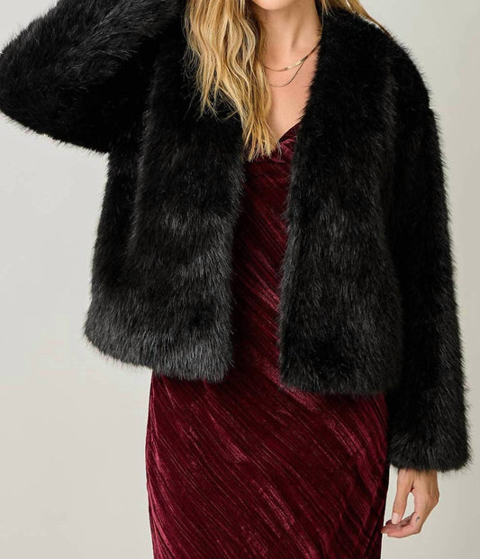 Mystree - Faux Fur Open Jacket