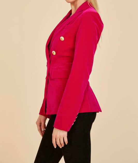Dolce Cabo - Double Breasted Velvet Blazer