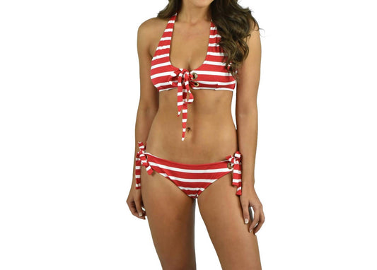 Milly - Stripe Boca Eyelet Bikini Bottom