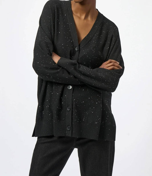 Joseph Ribkoff - Sequined Button Front Relaxed Cardigan