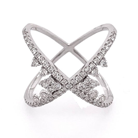 Doves By Doron Paloma - Women's Criss Cross Diamond Fashion Ring