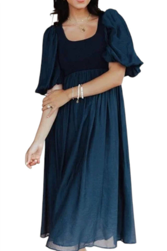 Sofie The Label - Raina Puffed Sleeve Midi Dress