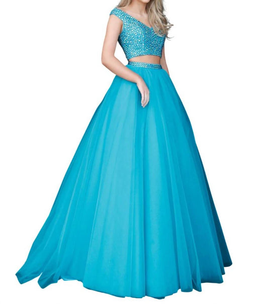 Sherri Hill - V-Neck Beaded Prom Dress