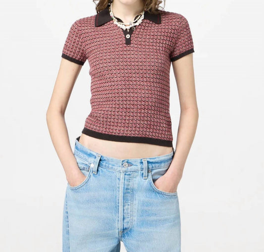 Guest In Residence - Chevron Shrunken Polo