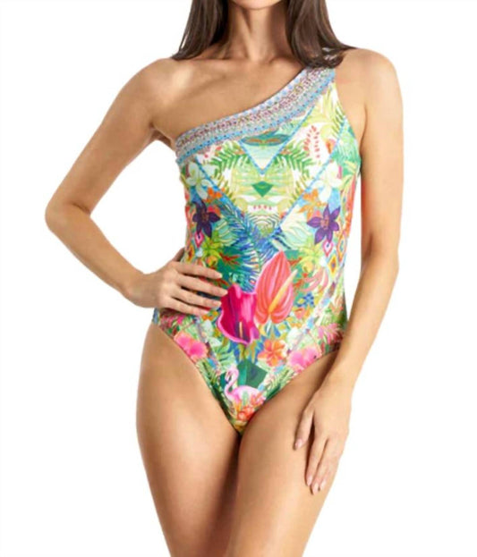 La Moda Clothing - Island Girl One Shoulder Monokini