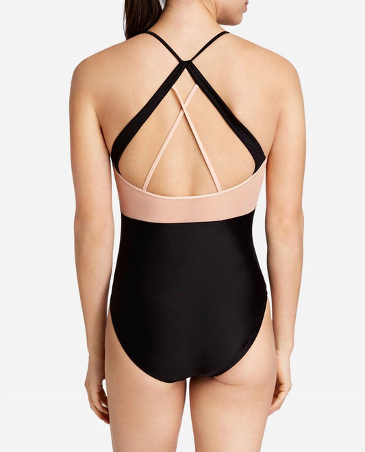 Danskin - Strappy Halter Mesh Leotard One Piece