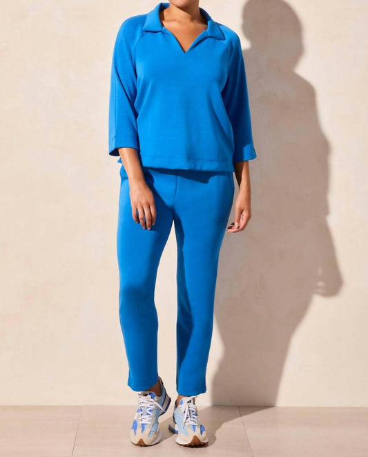 Tribal - 3/4 Sleeve Vneck Side Slit Top