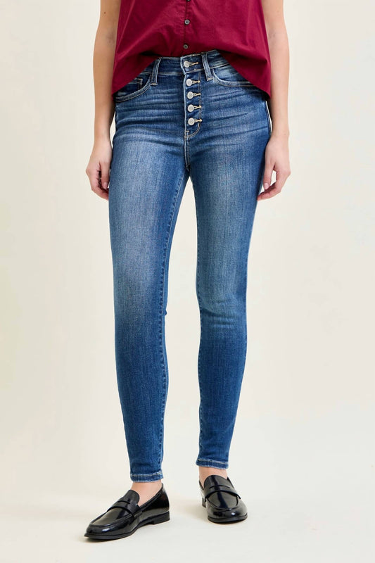 Judy Blue - High Rise Button Fly Skinny Jean