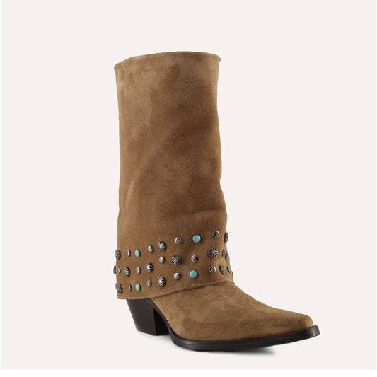 Buck & Brana - Arianna Old Gold Leather Cowgirl Boots