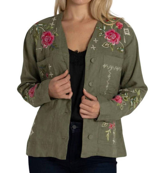 Johnny Was - Women's Linen Workwear Jacket