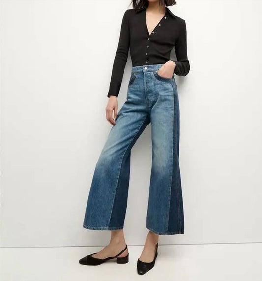 Veronica Beard - Taylor Cropped High Rise Wide Leg Jeans