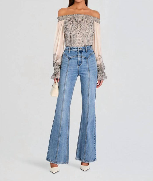 Hemant & Nandita - Smocked Detail Off Shoulder Top