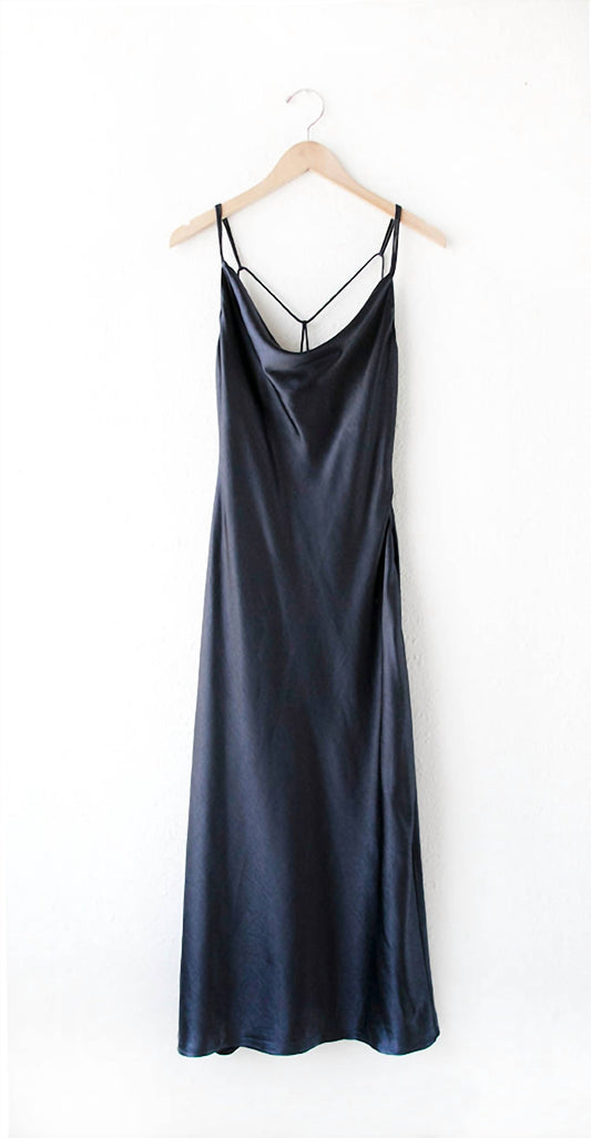 Greylin - Linda Satin Cowl Neck Slip Dress