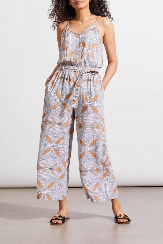 Tribal - Button Front Jumpsuit