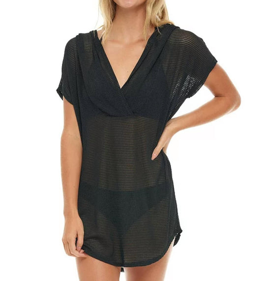Jordan Taylor - Hooded Mesh Swim Cover-up