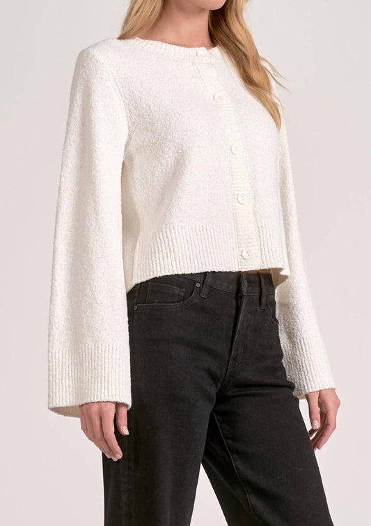 Elan - Bell Sleeve Sweater Cardigan