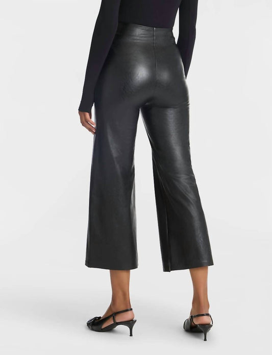 Commando - Faux Leather Cropped Wide Leg Pant