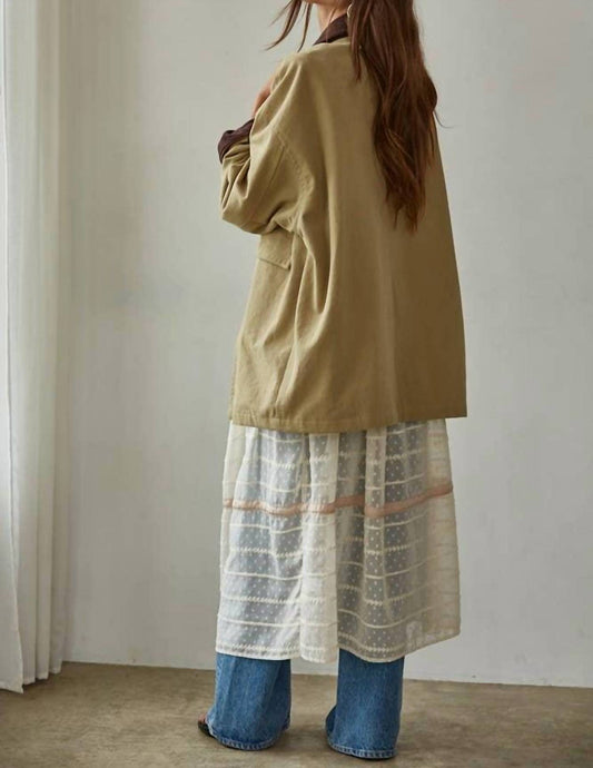 By Together - Woven Cotton Contrast Corduroy Utility Jacket