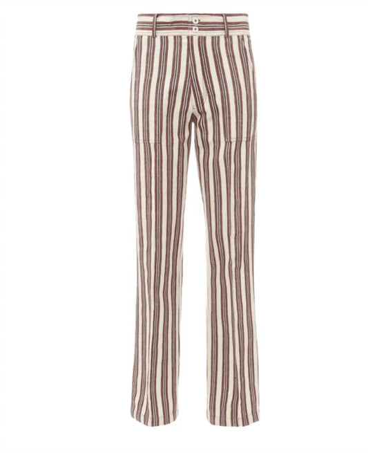 Laurence Bras - Women's Souky Striped Linen Trousers