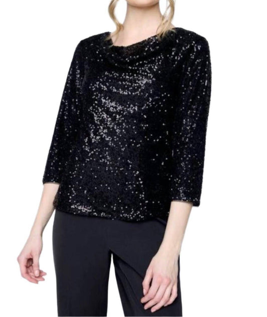 Carre Noir - Sequin Shimmer Top