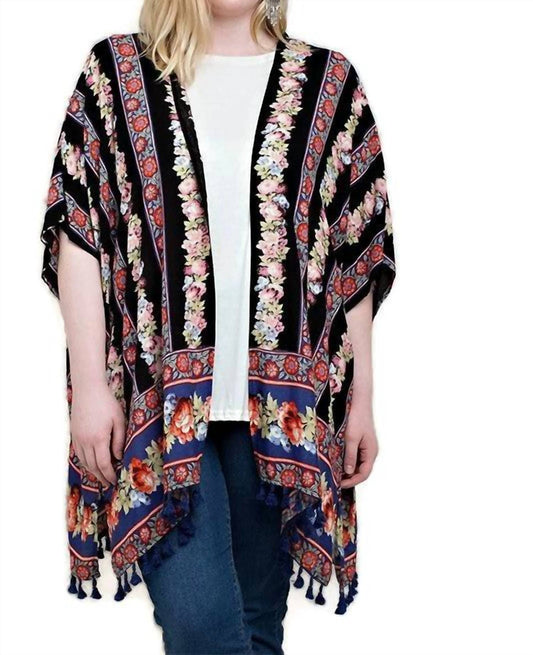 Kori - Back Crochet Patch Kimono Jacket