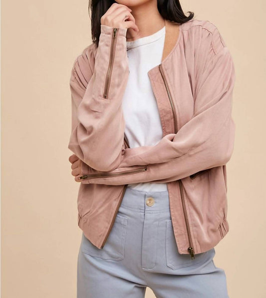 In-Loom - Garment Washed Tencel Bomber Jacket