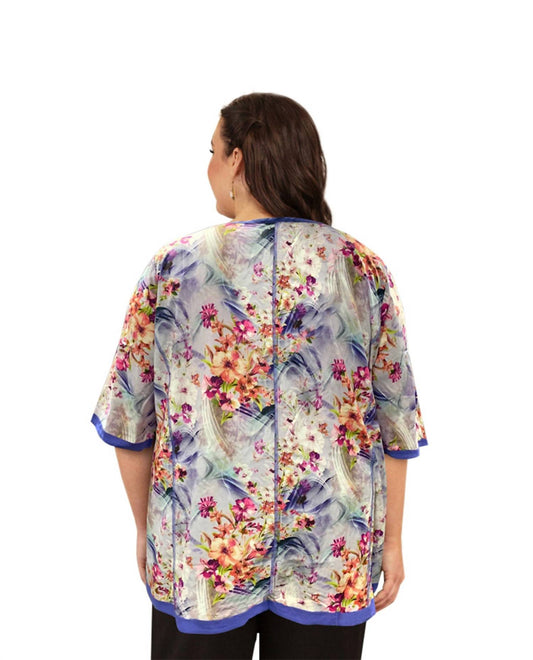 On The Plus Side - Notched V-Neck Anaise Tunic - Plus