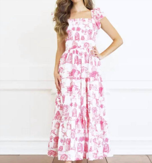 8 Oak Lane - SMOCKED FLUTTER SLEEVE DRESS