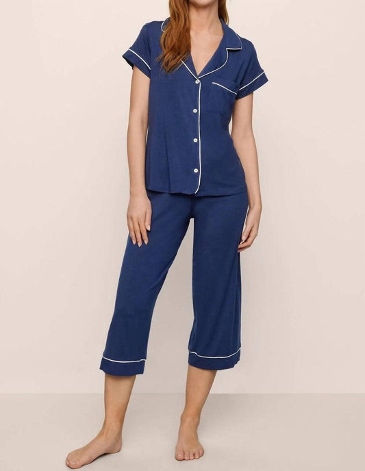 Eberjey - Gisele Tencel Modal Short Sleeve Cropped Pajama Set