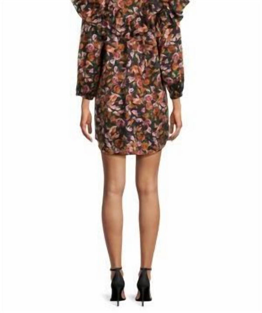 Something Navy - Floral Ruffle Button Up Dress