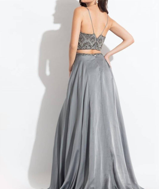Rachel Allan - Two-piece Chiffon Prom Dress