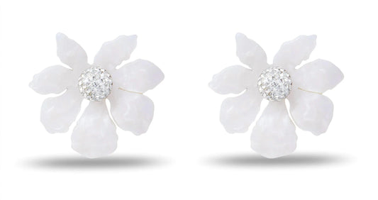 Lele Sadoughi - Women's Mother Of Pearl Wallflower Button Earrings