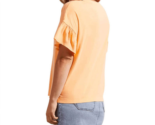 Tribal - Crew Neck Drop Shoulder with Frill Tee