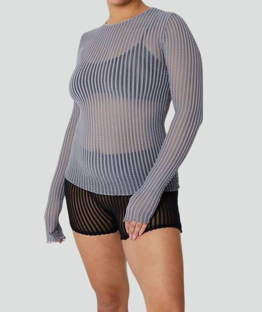Find Me Now - Women's Addison Mesh Long Sleeve Top
