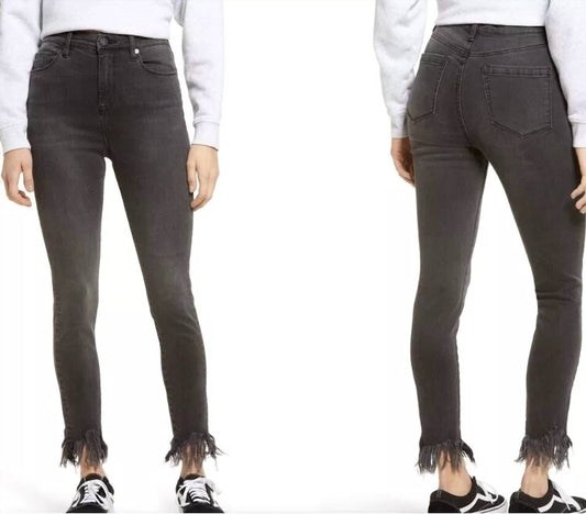 Blanknyc - The Great Jones High Waist Frayed Hem Skinny Jeans