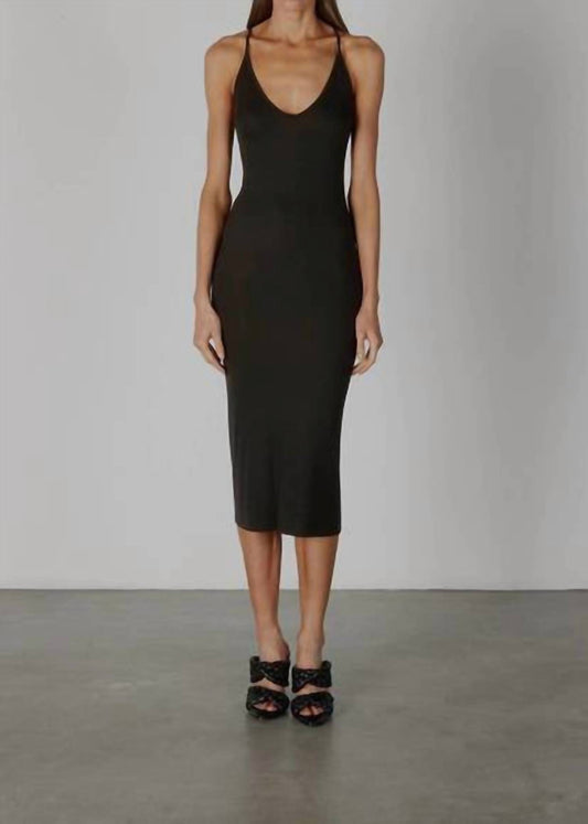 Enza Costa - Stretch Silk Knit V Racer Dress