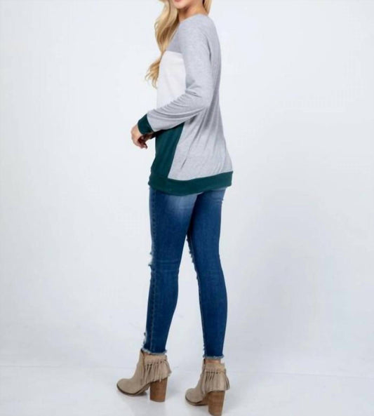 Acting Pro - Plus Christmas Reindeer Sequin Long Sleeve Top