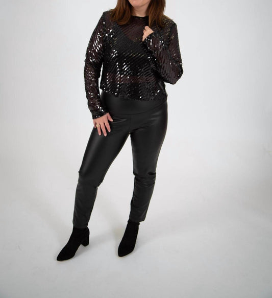 Idem Ditto - Diagonal Sequin Crop Top