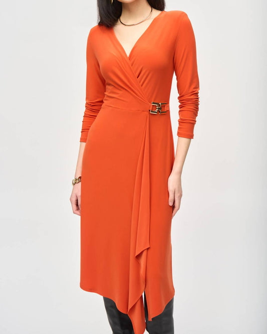 Joseph Ribkoff - Fit & Flare Midi Wrap Dress
