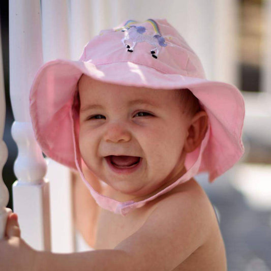 Huggalugs - Baby Girls Unicorn Upf 50+ Sunhat