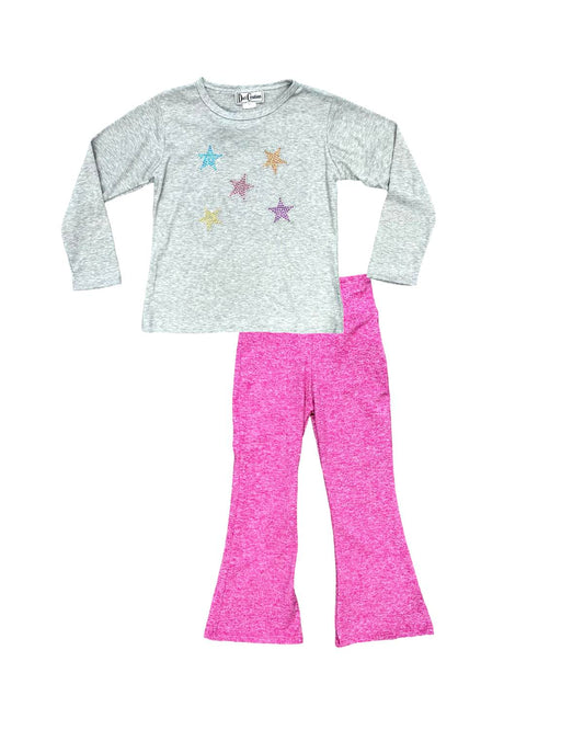 Dori Creations - Girls Multi Stars Long Sleeve Tee
