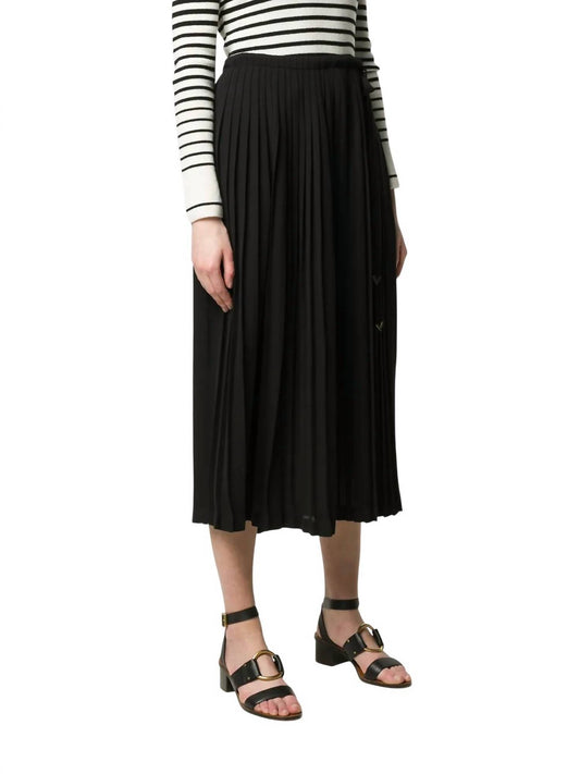 Valentino - Pleated Midi Skirt