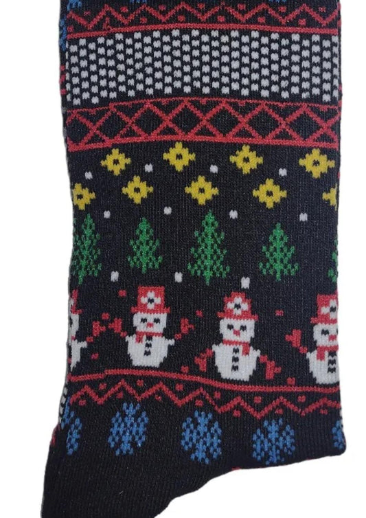 Perri’S Socks - Men's Novelty Christmas Snowman Crew Socks