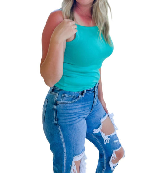 Zenana - Solid Mini Ribbed Tank Top