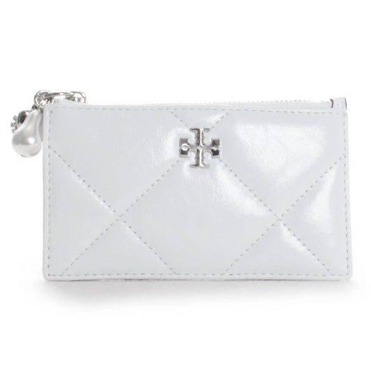Tory Burch - Women's Kira Diamond Quilt Distressed Charm Zip Card Case
